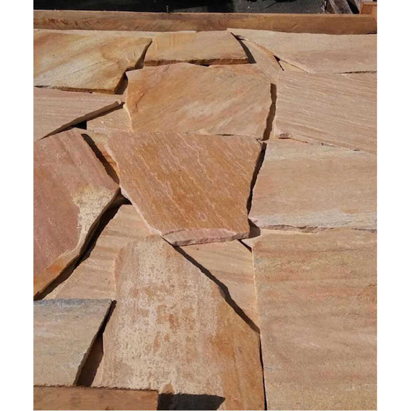 ［約1平米分］　乱形石　アルビノピンク　厚み10～30mm