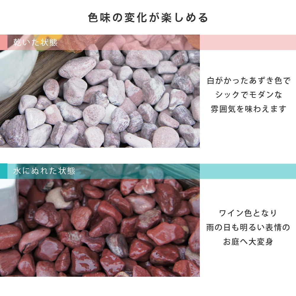 ［1.5cm］レッドスプレッド 玉砂利 赤 20kg