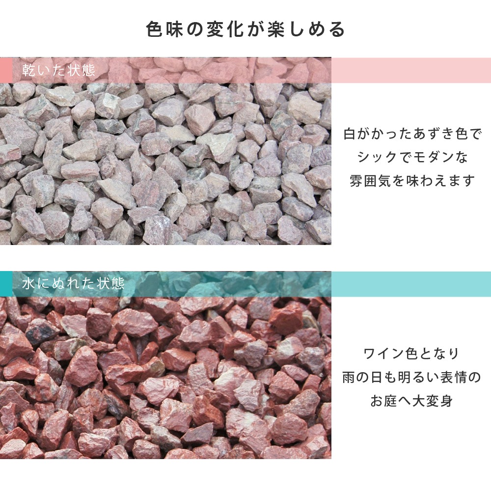 ［3cm］レッドロック 砕石 赤 20kg
