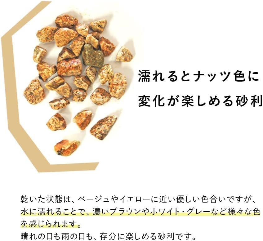 ［2～3cm］国産砂利 宇部南部砂利 砕石 ブラウン 20kg