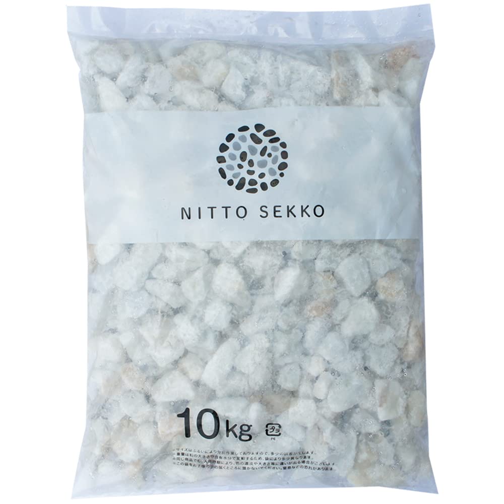 ［2～3cm］国産砂利 鈴蘭 砕石 ホワイト ベージュ 20kg