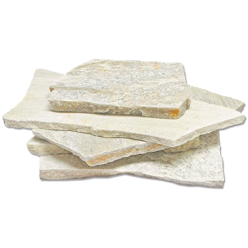 [約0.5平米] アルビノホワイト 厚手  厚み10～30mm  乱形石