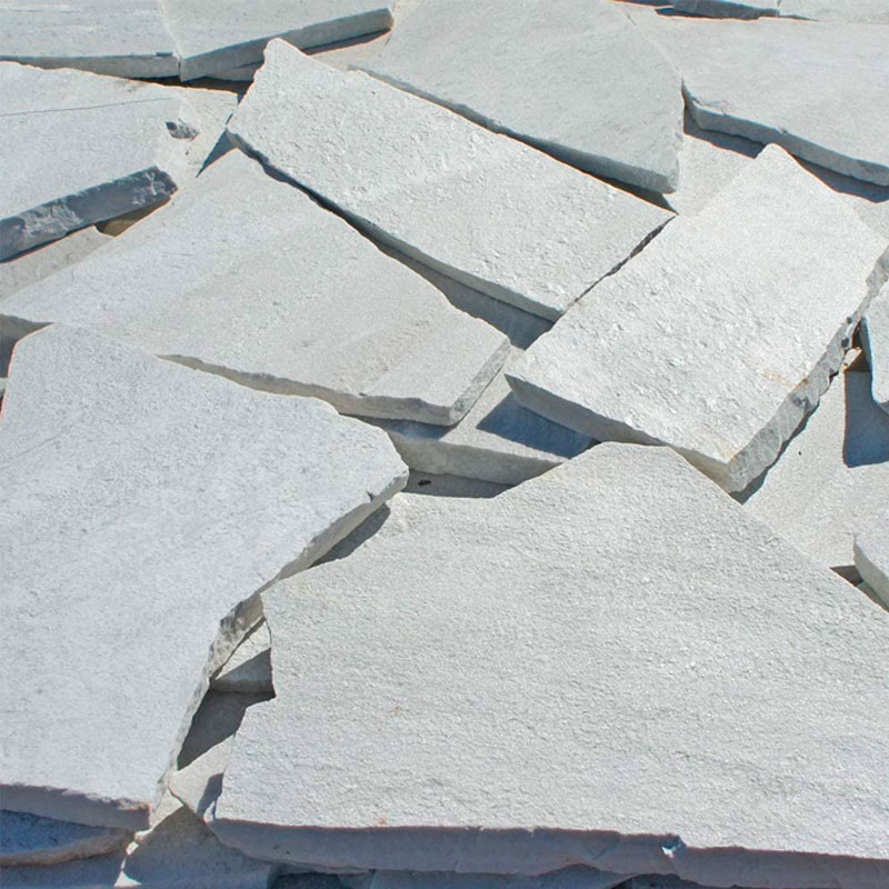 [約1平米] アルビノホワイト 厚手  厚み10～30mm  乱形石