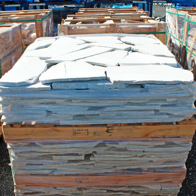 [約1平米] アルビノホワイト 厚手  厚み10～30mm  乱形石