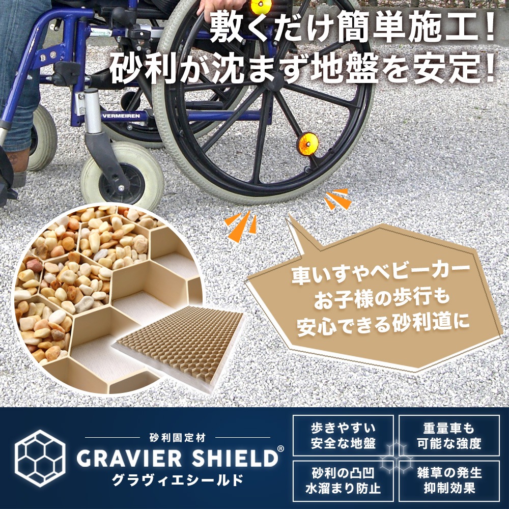 [サンプル] 砂利固定材 GRAVIER SHIELD(R) グラヴィエシールド お試し用 NITTOSEKKO