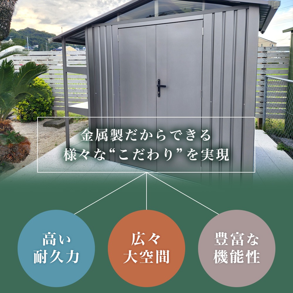 個人宅配送OK　SOTOLIS［263cm×147cm］物置 コヤリス KS-01 GA型 ソトリス