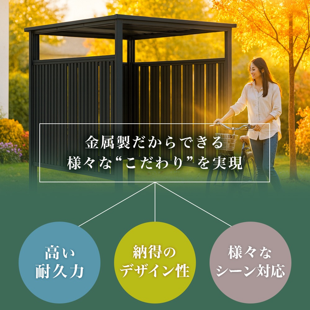 個人宅配送OK［170cm×196cm］SOTORIS サイクルポート チャリス CHS-01 CG型 ソトリス