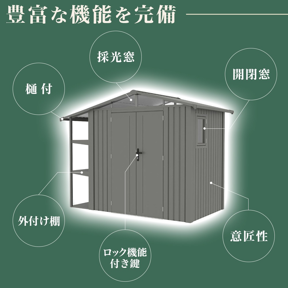 SOTOLIS［263cm×147cm］物置 コヤリス KS-01 GA型 ソトリス