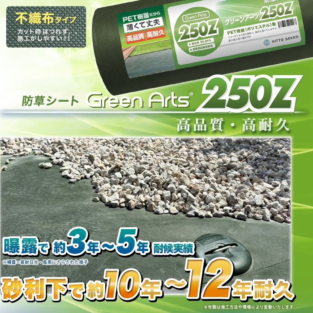 個人宅配送OK[2m×50m] GreenArts 250Z  防草シート  NITTOSEKKO