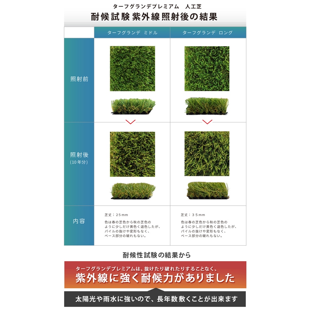 個人宅配送OK[1m×10m] ターフグランデ プレミアム 芝丈25mm/35mm 専用ピン付 人工芝 NITTOSEKKO