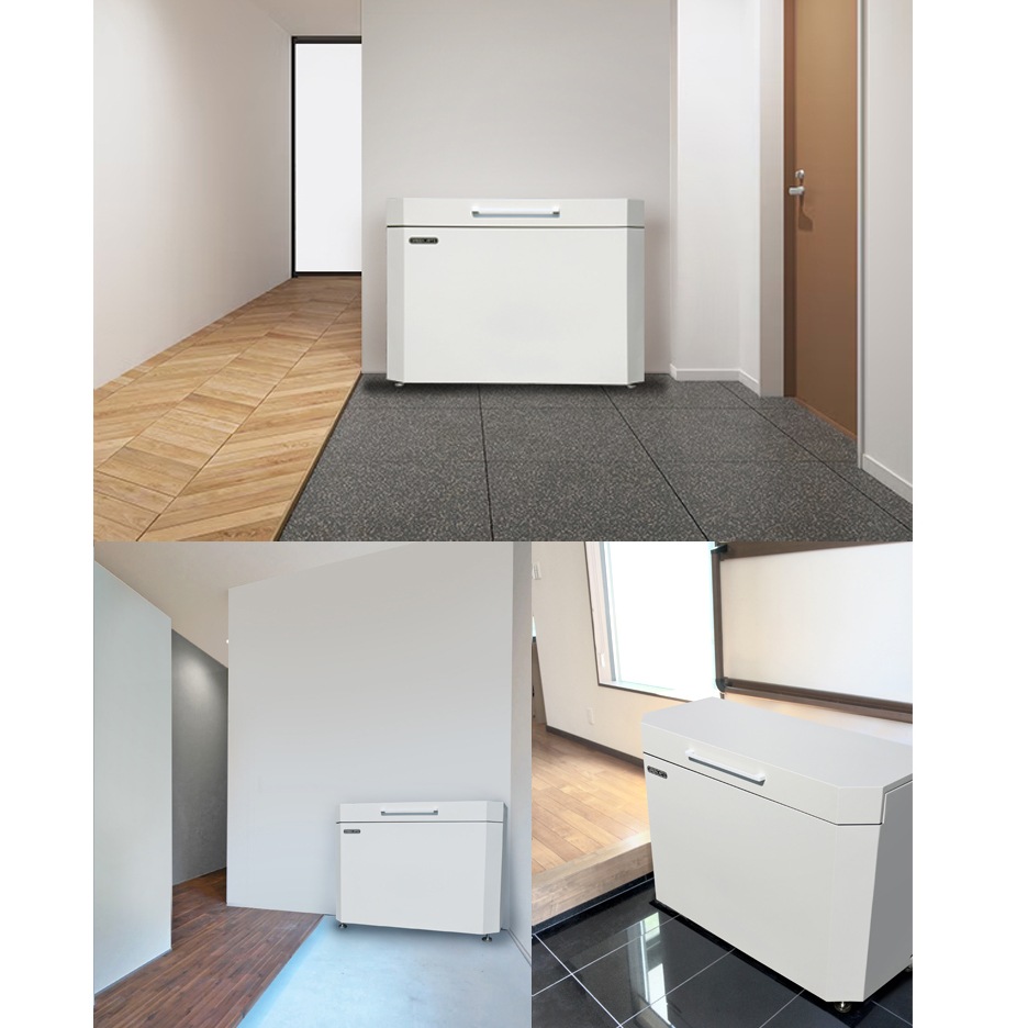 個人宅配送OK[DB1000] GreenArts ゴミストッカー 白 黒 完成品 NITTOSEKKO