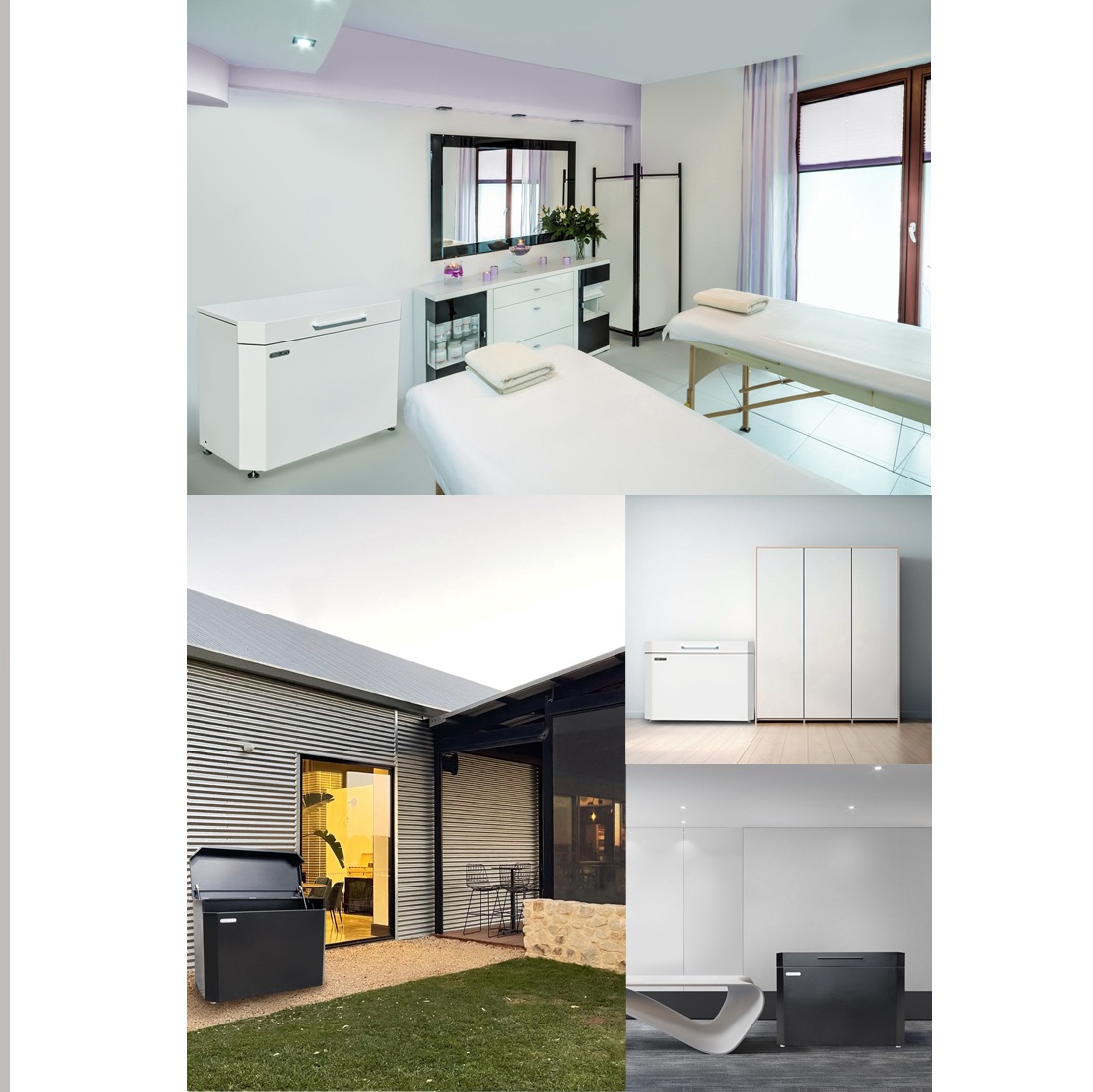 個人宅配送OK[DB1000] GreenArts ゴミストッカー 白 黒 完成品 NITTOSEKKO