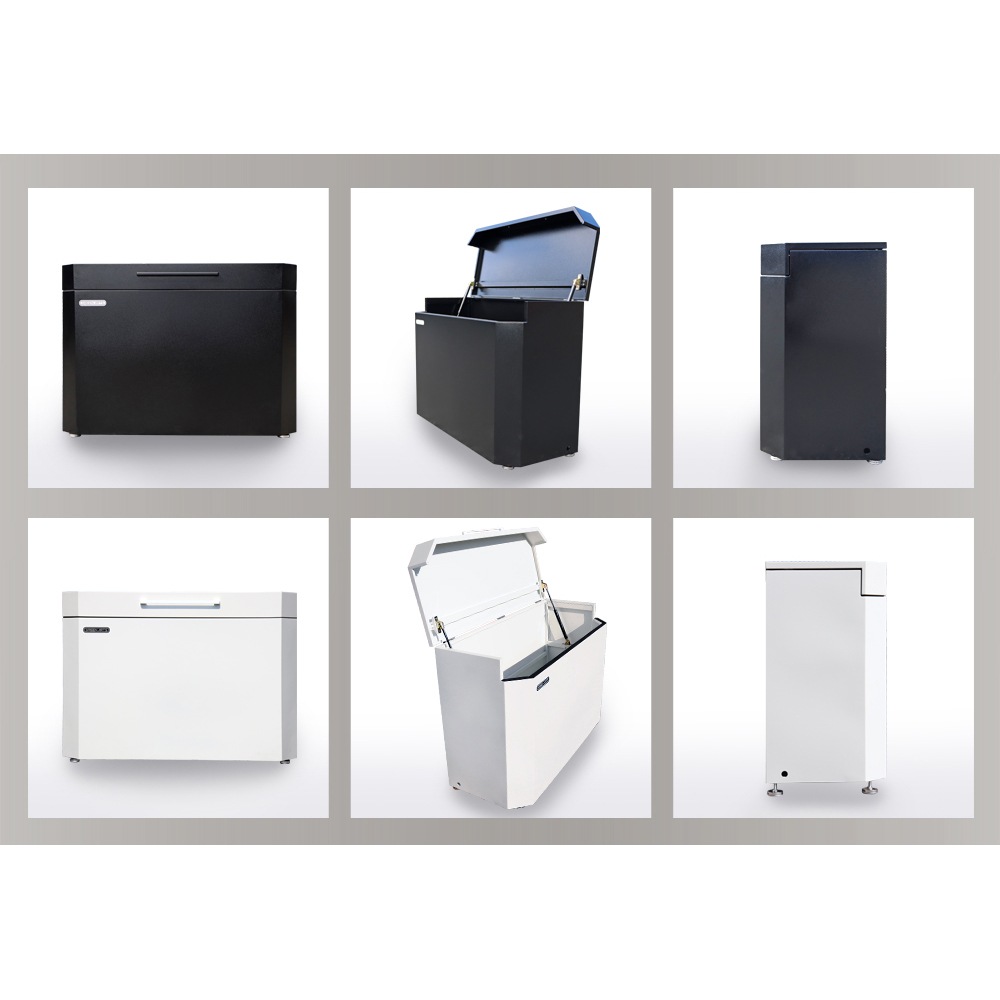 個人宅配送OK[DB1000] GreenArts ゴミストッカー 白 黒 完成品 NITTOSEKKO