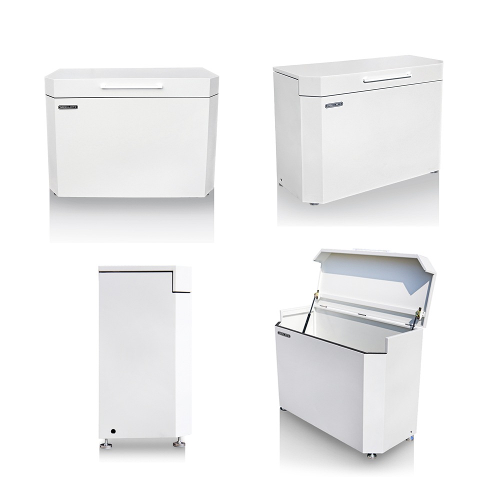 個人宅配送OK[DB1000] GreenArts ゴミストッカー 白 黒 完成品 NITTOSEKKO