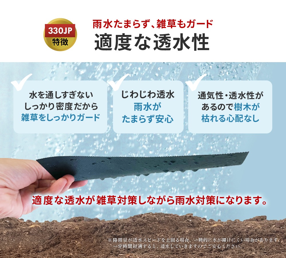 個人宅配送OK[1m×50m] GreenArts(R) 330JP 国産 防草シート NITTOSEKKO