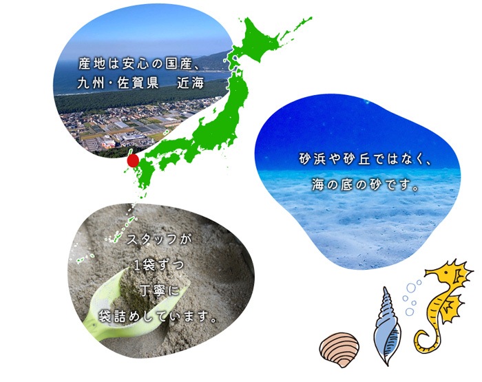 ［砂］海砂 20kg 九州 国産