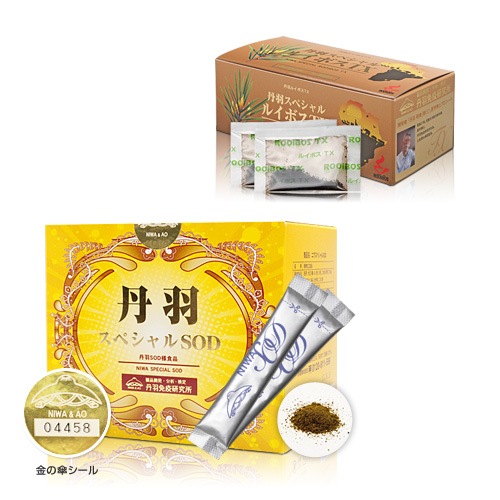 [定期購入]丹羽スペシャルSOD + 丹羽ルイボスTX + おまけ付き。[3ヶ月3回以内解約不可]　今ならさらに初めての定期購入なら初回各1箱のプレゼント付き。※1家族様1回のみ