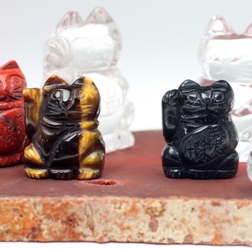 最高級天然水晶 招き猫 10点セット 〔5150〕：開運商品- | クリスタル  