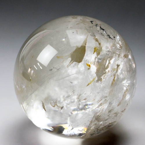 天然水晶 球 天然水晶玉 65mm 〔3976〕 375g：天然水晶玉 ～ 極上水晶丸玉を超破格