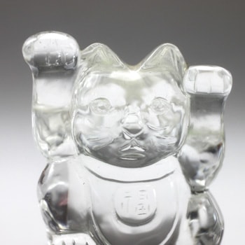 両手招き猫 水晶 〔0401〕：開運商品- | クリスタルマート - 天然石