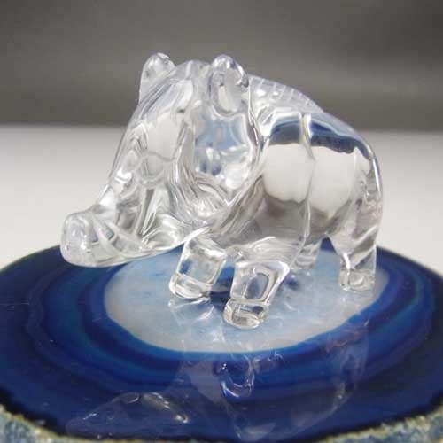 天然水晶 猪 いのししの 彫刻 〔5293〕 ：開運商品- | クリスタル