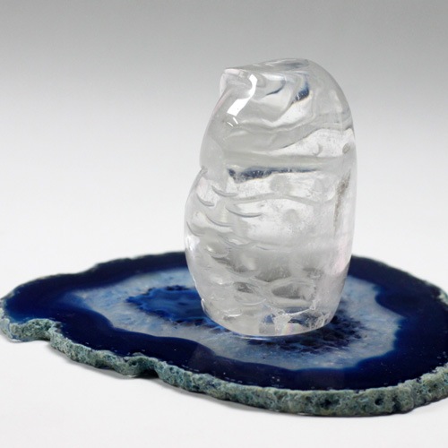梟 フクロウ 天然水晶 〔4009〕：開運商品- | クリスタルマート