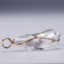 水晶ペンダント（18ゴールド手巻き仕上げ） 〔2280〕|ネックレス・ペンダント（天然石・パワース|ネックレス ペンダント
