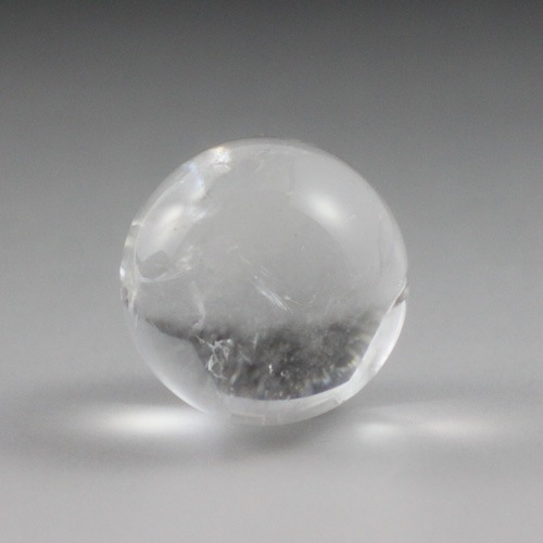 天然水晶玉 32mm（一寸） 50g 虹入り 〔2610〕：天然水晶玉