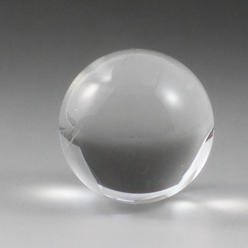 天然水晶玉 クリスタル 45mm（1.48寸） 129.7g 〔2597〕：天然水晶玉