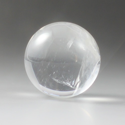 天然水晶玉 クリスタル 52mm（1.71寸） 194.8g 〔2593〕：天然水晶玉
