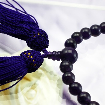 アメジスト(紫水晶） 念珠 7mm 8mm 〔2409〕：開運商品- | クリスタル