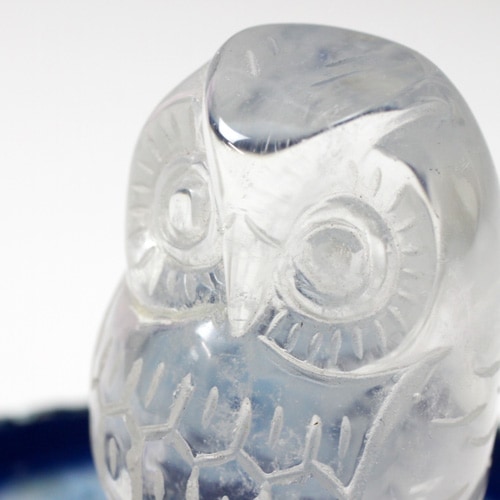 梟 フクロウ 天然水晶 〔4009〕：開運商品- | クリスタルマート