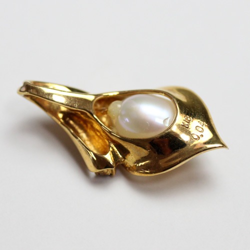 真珠のペンダントk18 真珠ペンダント K18 〔4201〕：ネックレス ペンダント