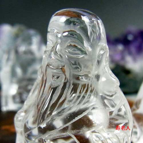 天然水晶 七福神 （七神体） 赤瑪瑙板台座サービス中 〔5522〕：開運