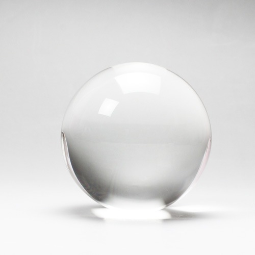 天然 水晶玉 彰山 在銘 共箱 天然水晶玉 AAA クリスタル 51.8mm 木製台座・桐箱付き 最高級透明水晶