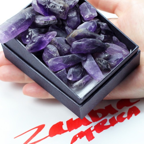 アメジスト原石さざれ （自然そのままの紫水晶） 100g単位〔3336