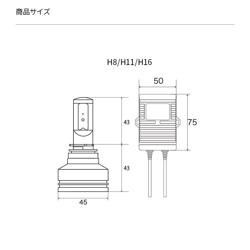 2ڤؤLEDե H8/H11/H16/HB4/PSX26W/PSX24W åȡDUF00