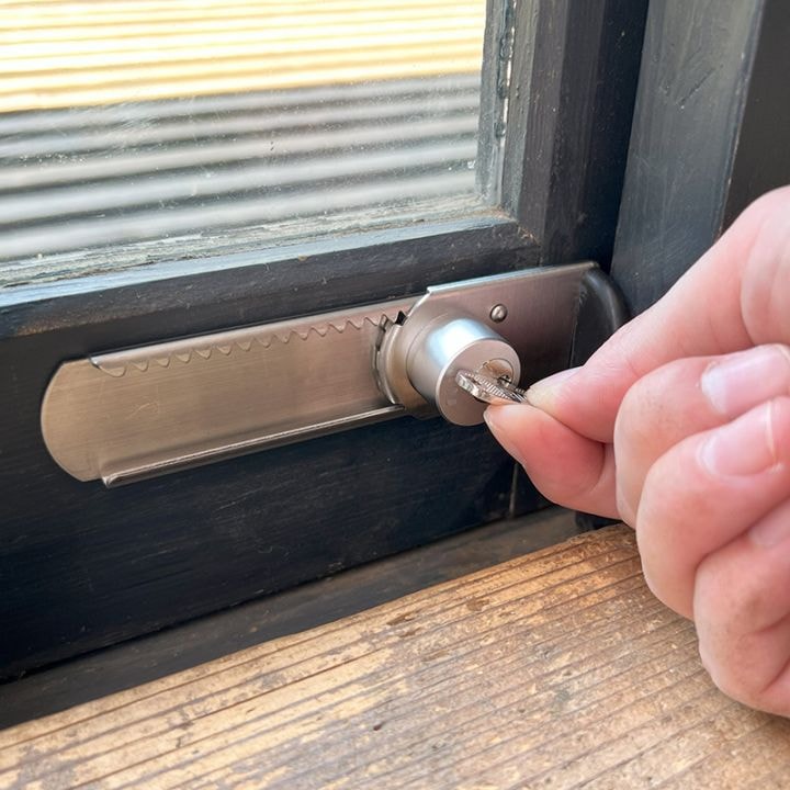 窓用ロック 後付け 補助錠 防犯グッズ 空き巣対策 はいれーぬ カギ付き
