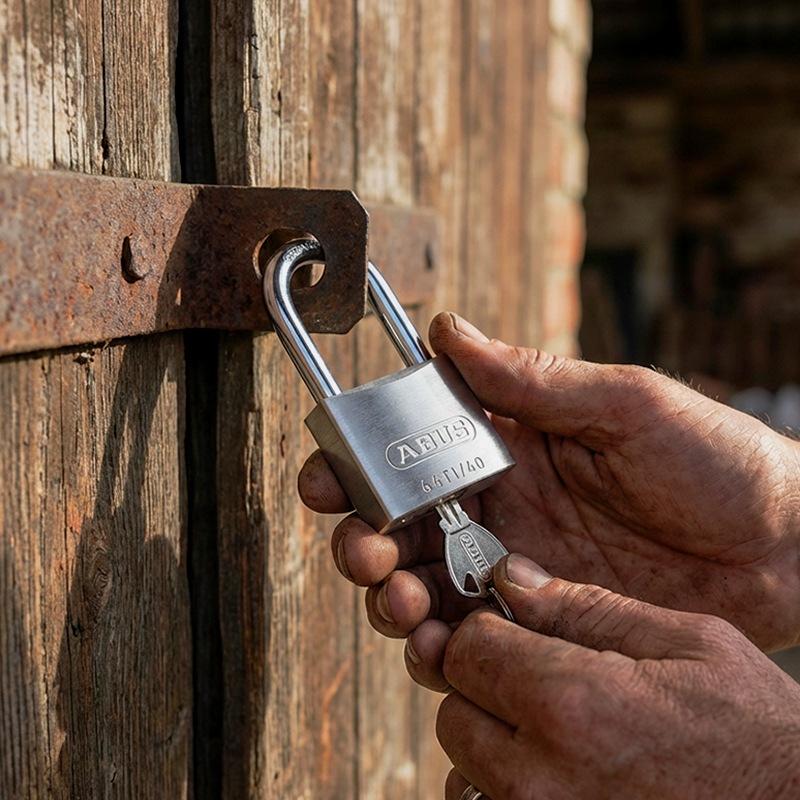 ABUS �������ꥦ�� �ĥ�Ĺ ��Ĺ ����� Ʊ�츰�б��� �ü쥢��ߥ˥��� �ʥΥץ��ƥ��ȥ�å� ���� ���Х� TITALIUM 64TI HB