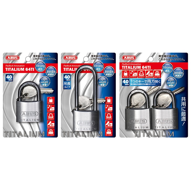 ABUS �������ꥦ�� ����� Ʊ�츰�б��� �ü쥢��ߥ˥��� �ʥΥץ��ƥ��ȥ�å� ���� ���Х� TITALIUM 64TI