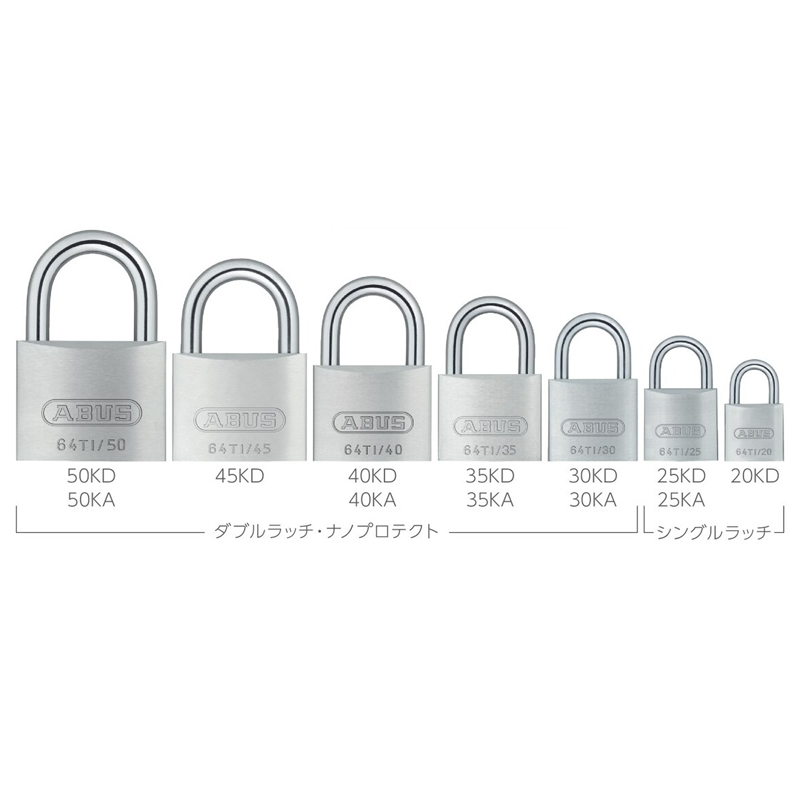 ABUS �������ꥦ�� ����� Ʊ�츰�б��� �ü쥢��ߥ˥��� �ʥΥץ��ƥ��ȥ�å� ���� ���Х� TITALIUM 64TI