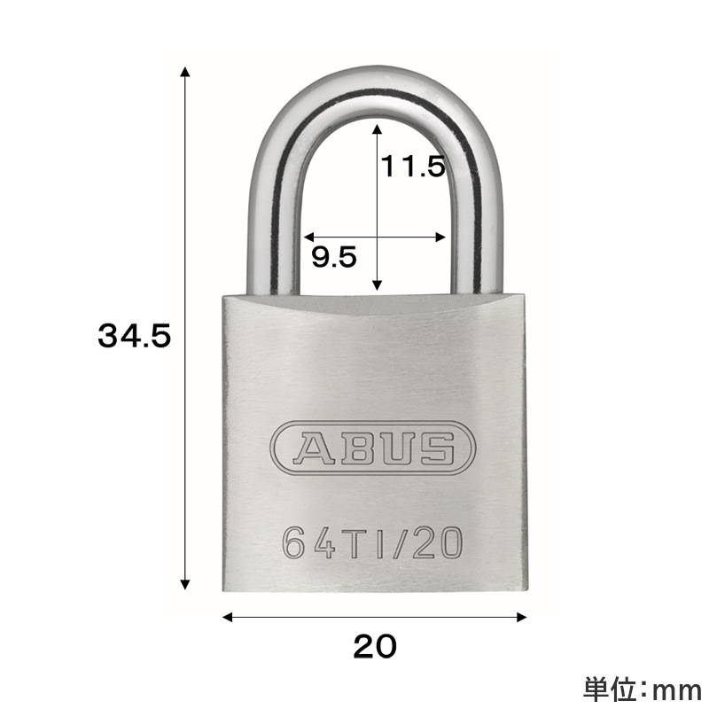 ABUS �������ꥦ�� ����� Ʊ�츰�б��� �ü쥢��ߥ˥��� �ʥΥץ��ƥ��ȥ�å� ���� ���Х� TITALIUM 64TI