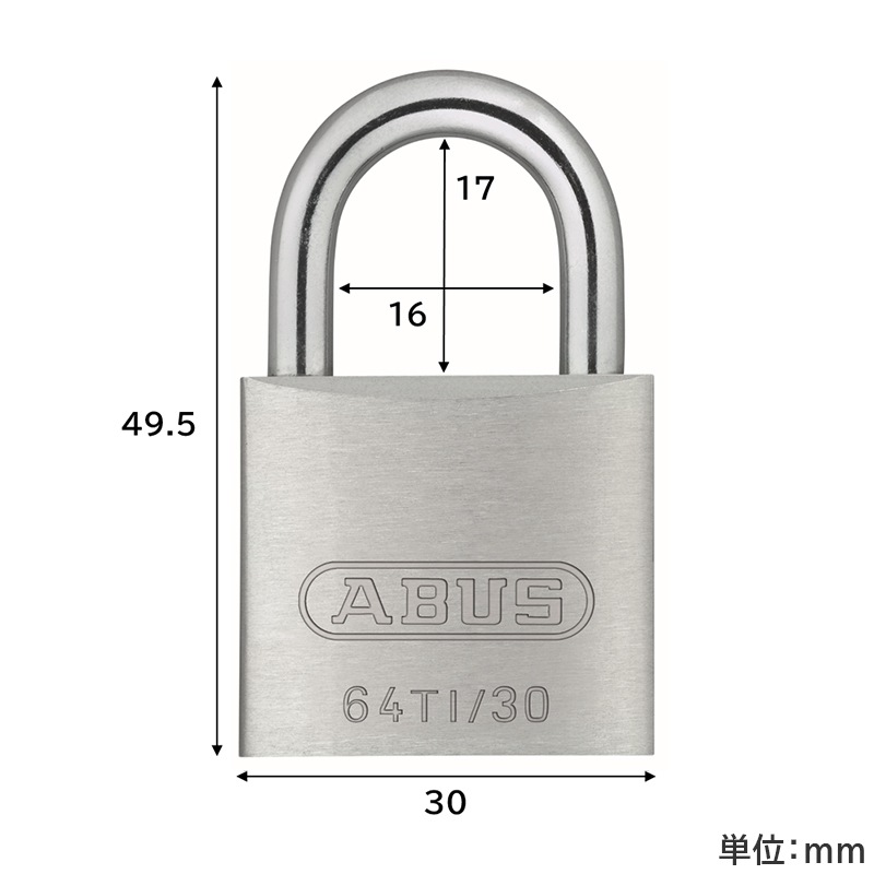 ABUS �������ꥦ�� ����� Ʊ�츰�б��� �ü쥢��ߥ˥��� �ʥΥץ��ƥ��ȥ�å� ���� ���Х� TITALIUM 64TI