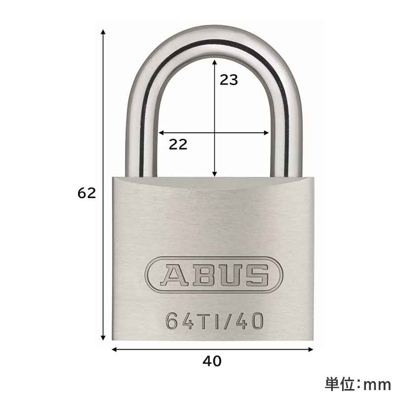 ABUS �������ꥦ�� ����� Ʊ�츰�б��� �ü쥢��ߥ˥��� �ʥΥץ��ƥ��ȥ�å� ���� ���Х� TITALIUM 64TI