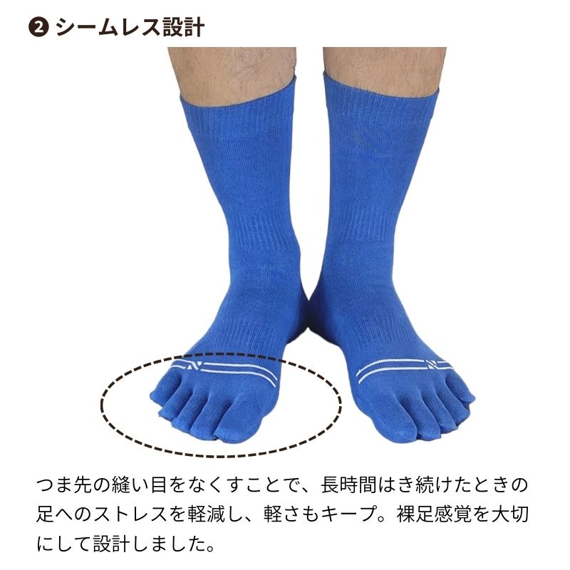 サッカー五本指グリップソックス