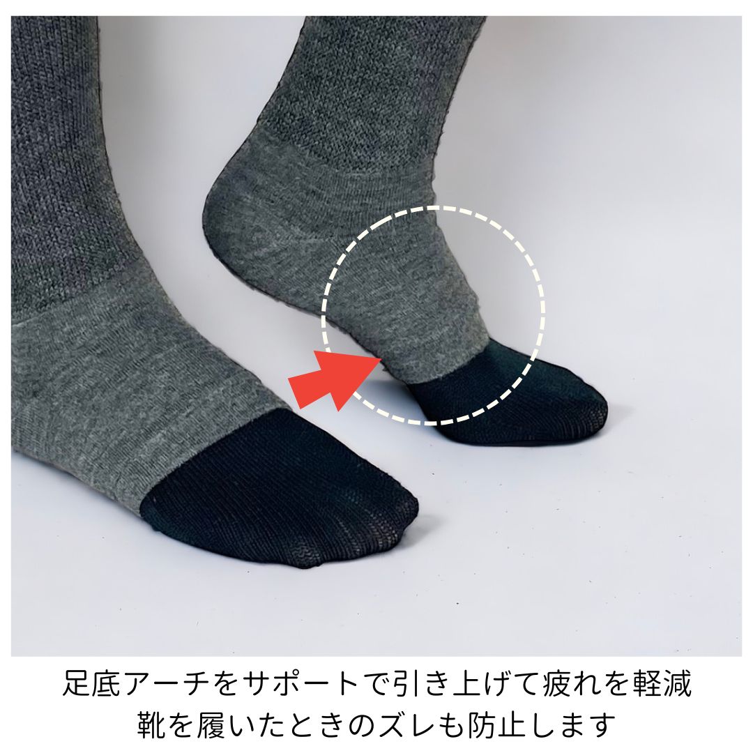 ウール混かかと付きレッグウォーマー