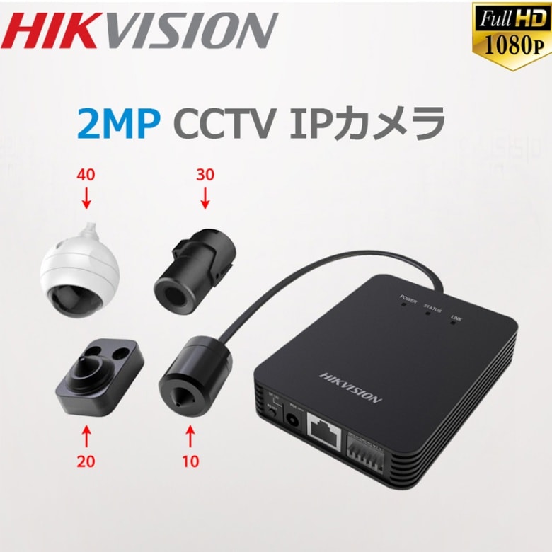 【提携倉庫より発送】[HIKVISION] [IP-2M] 防犯カメラ 200万画素 2メガピクセル IPカメラ 屋外用ピンホール[1.1mm 線 8M] POE 露出 逆光補正 POE DS-2CD6424FWD-P40