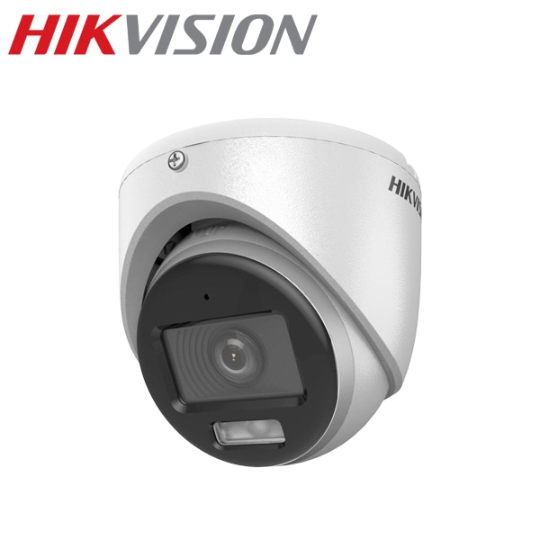 [HIKVISION] [ハイブリッド-2M] 24時間カラーAIカメラ/DS-2CE70DF0T-LMF/動き検知ライティング/逆光,露出,ハイライト補正/20M IR/防水/メタル素材