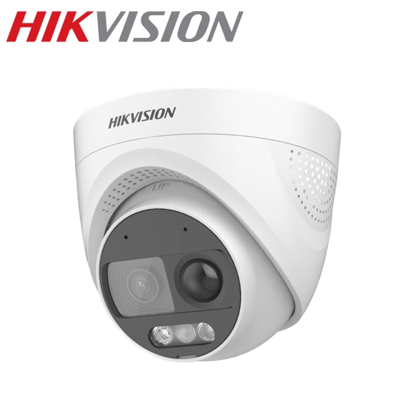 [HIKVISION] [ハイブリッド-2M] 24時間カラー/警光灯サイレンアラームカメラ/DS-2CE72DF3T-PIRXOS/逆光,露出,ハイライト補正/20M IR/マイク内蔵