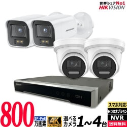 HIKVISION 24時間 フルカラー 4MPタレット 防犯カメラ 2台セット HIKVISION 24時間 フルカラー 4MPタレット 防犯カメラ 2台セット